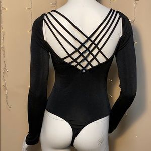 Free People intimately V-neck long sleeve bodysuit